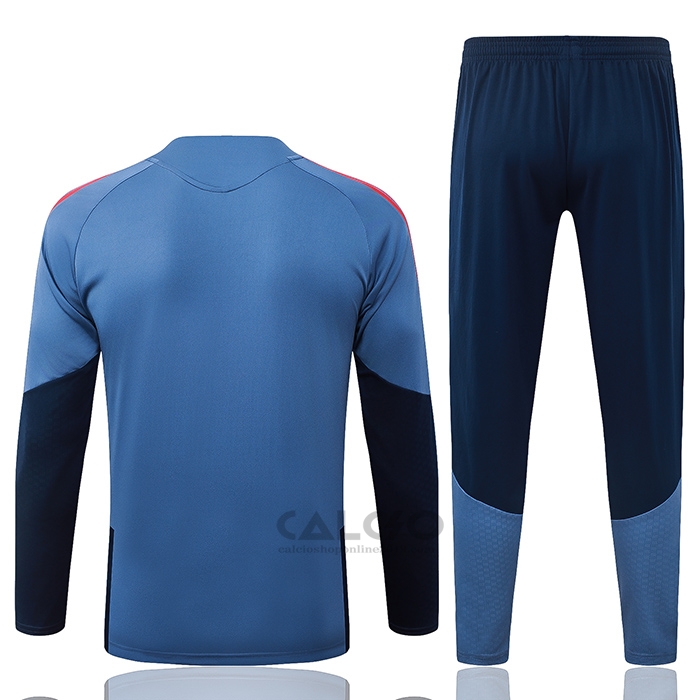 Tuta da Track di Felpa Bayern Monaco Bambino 2026-2027 Blu Grigio